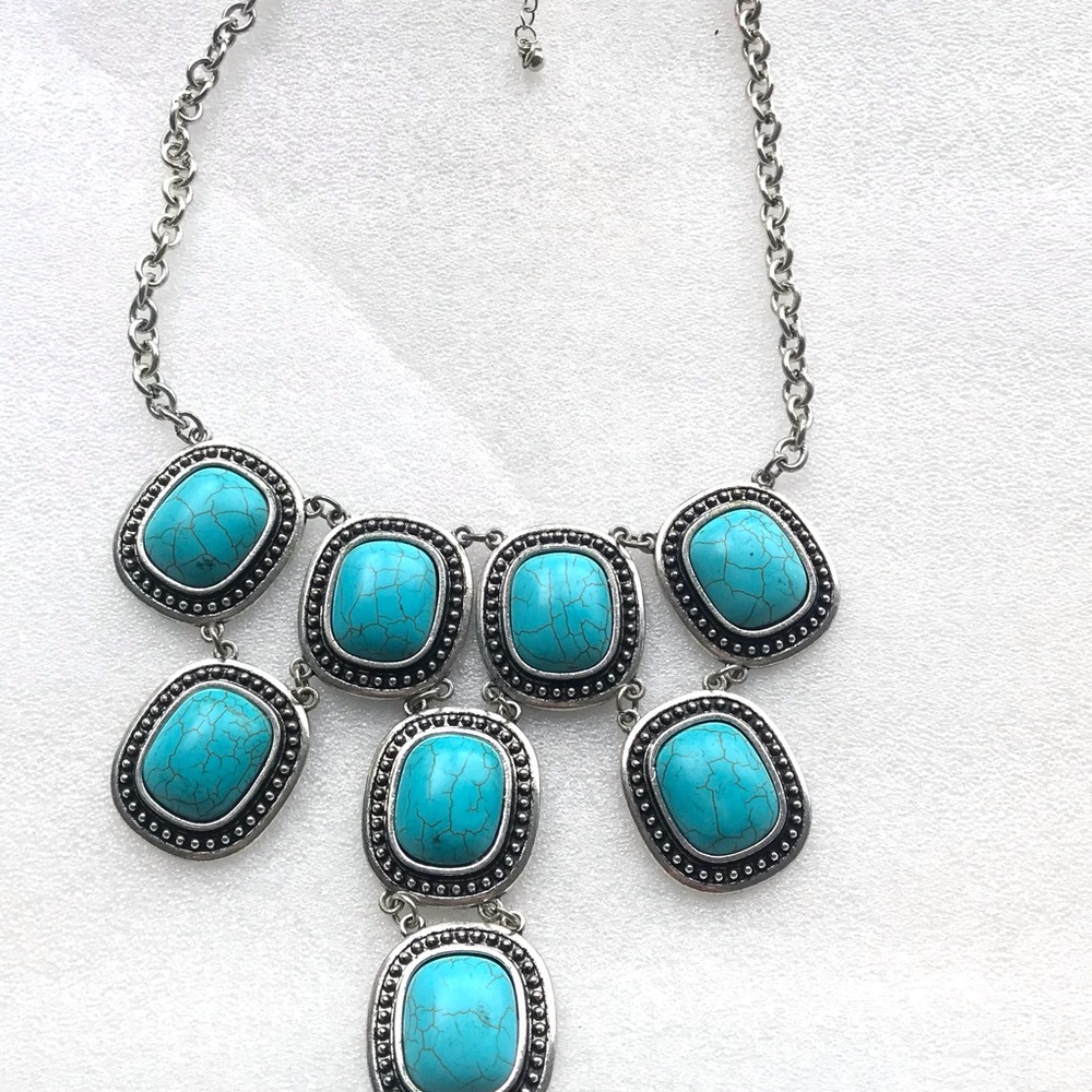 Large Turquoise Statement Necklace